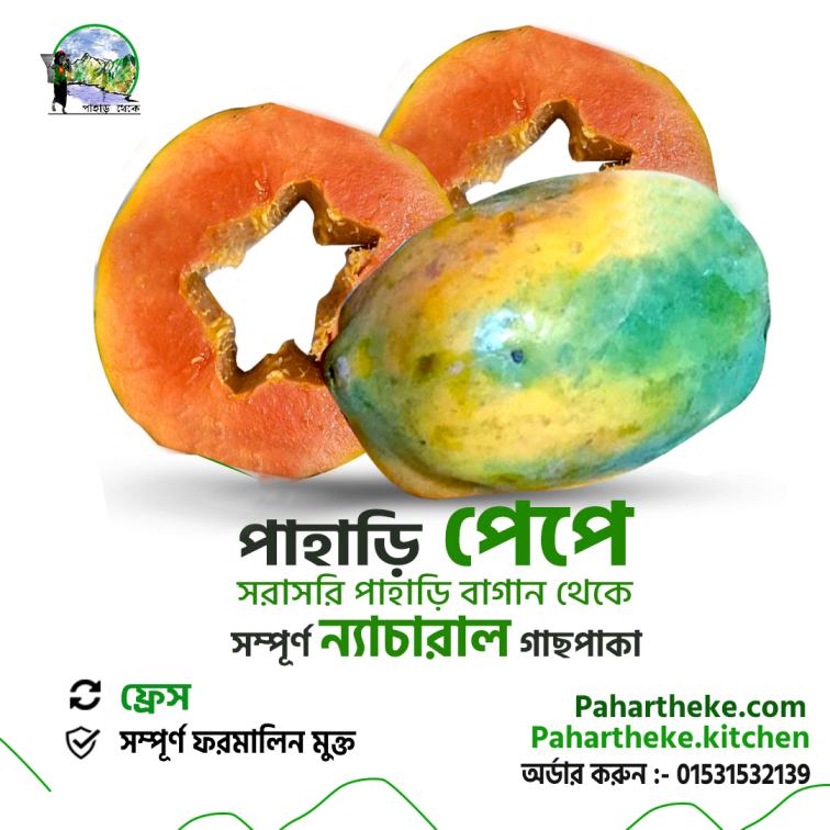 পেপে | Hilly Red Lady Pepe | - Pahar Theke